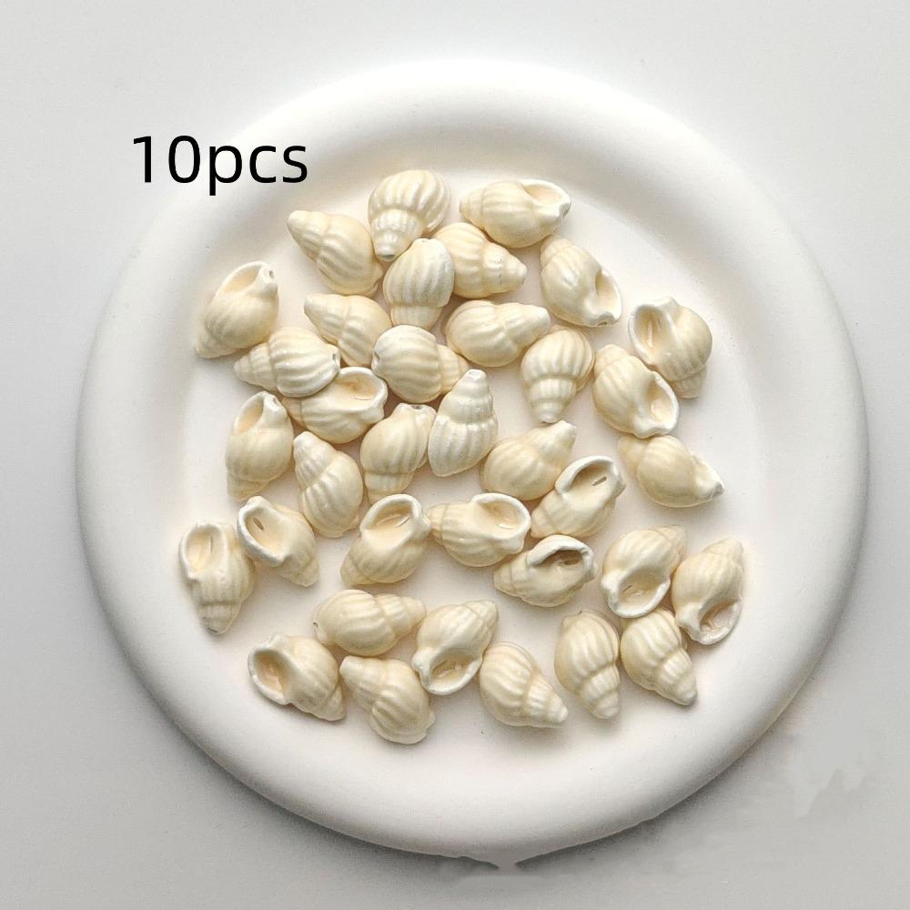 10pcs/set Colorful Conch Spacer Loose Beads Cartoon Jewelry Making Material DIY Accessories