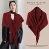 Solid color gray triangular shawl with women's new triangular scarf, young fashion and high sense of versatility