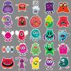 50 Little Monster Doodle Cartoon Cute Reward Children's Gu Card Decorative Skateboard Water Cup Luggage Stickers