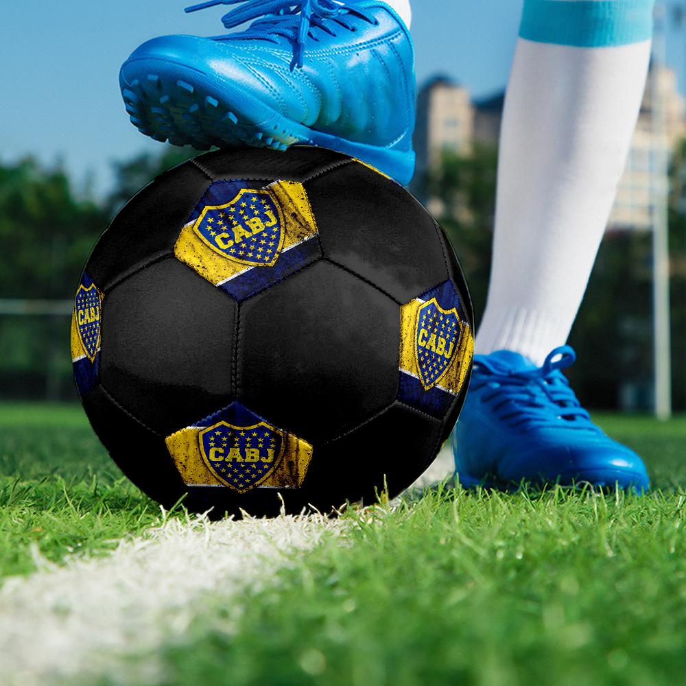 Pallone da Calcio Boca Juniors, colorato, adatto a tutte le età, cucito a macchina, materiale PVC, qualità da competizione, resistente e con elevato rimbalzo