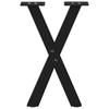 Vidaxl Coffee Table Legs, 2 Pcs, Black, 38X(42-43) Cm, Steel