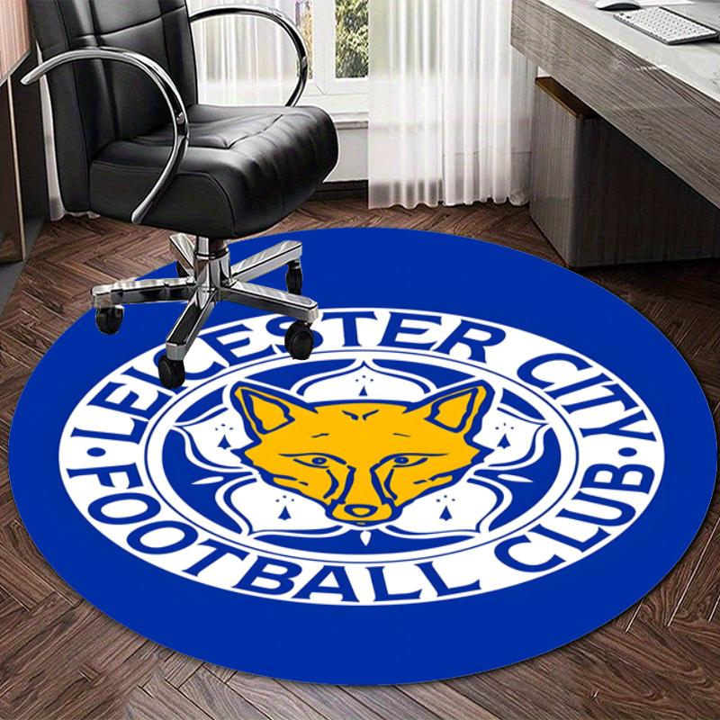 Personalized Leicester City FC Round Chair Office Rug - Perfect for Mat, Office Chair & More - Ideal Gift for Birthdays and Holidays