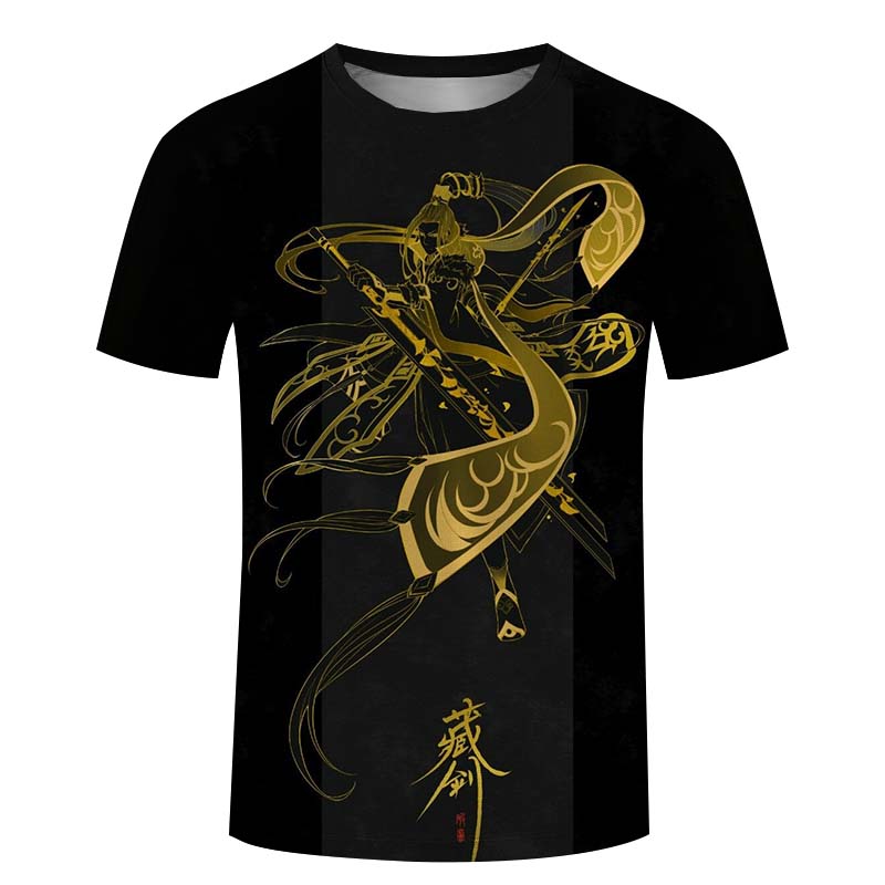 Men's T-Shirt Nezha Wukong Pattern 3D Print Tops Tees Summer Fashion Women Streetwear Oversized Unisex tshirt Men Clothes