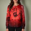 Women's Casual Long Sleeve Single Breasted Halloween Print Costume Cardigan
