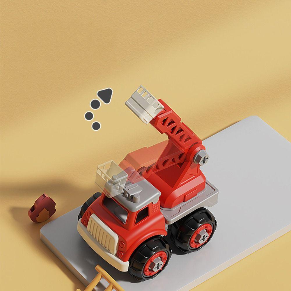 Puzzle Disassembly Assembly Car Toys Take Apart DIY Assembly Firetruck  Xmas Gifts
