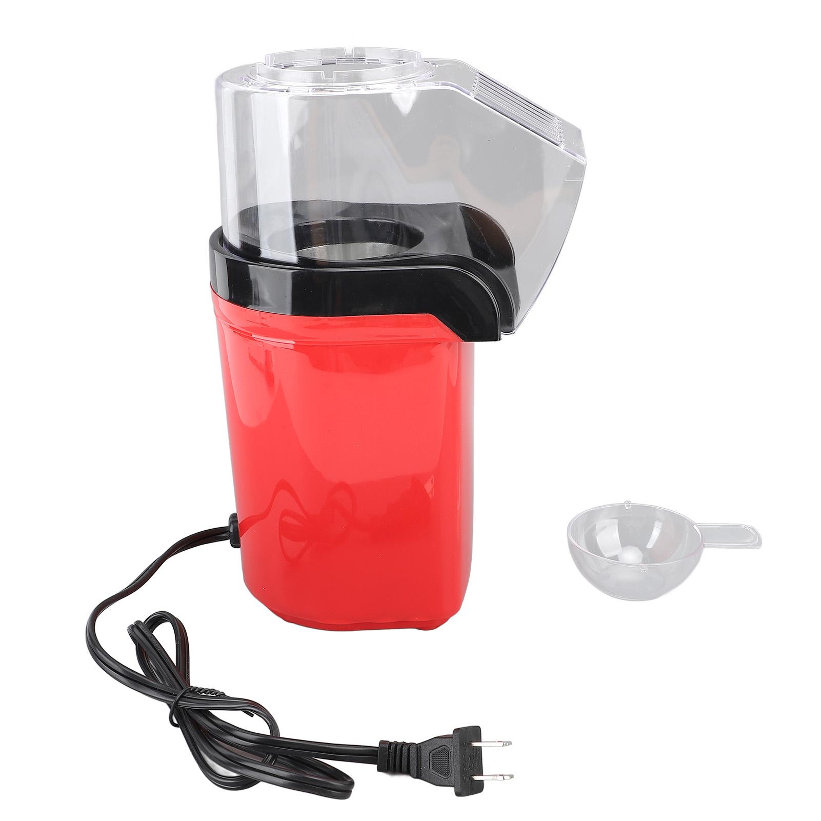 OutsideWorld Popcorn Maker 1200W Zonder Olie Snel Poppen Eénknopsbediening Elektrische Hete Lucht Popcornmachine voor L(for 6.5-9kg)