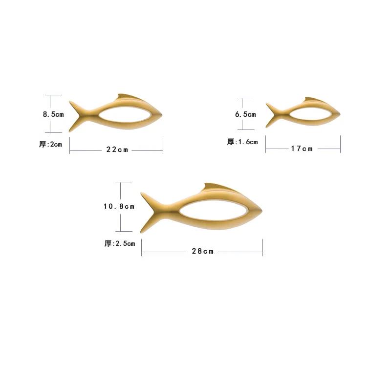 Wall Decor Creative Plastic Electroplating 3D Fish Home Decoration Living Room Sofa Background Wall Decoration Hanging Decor