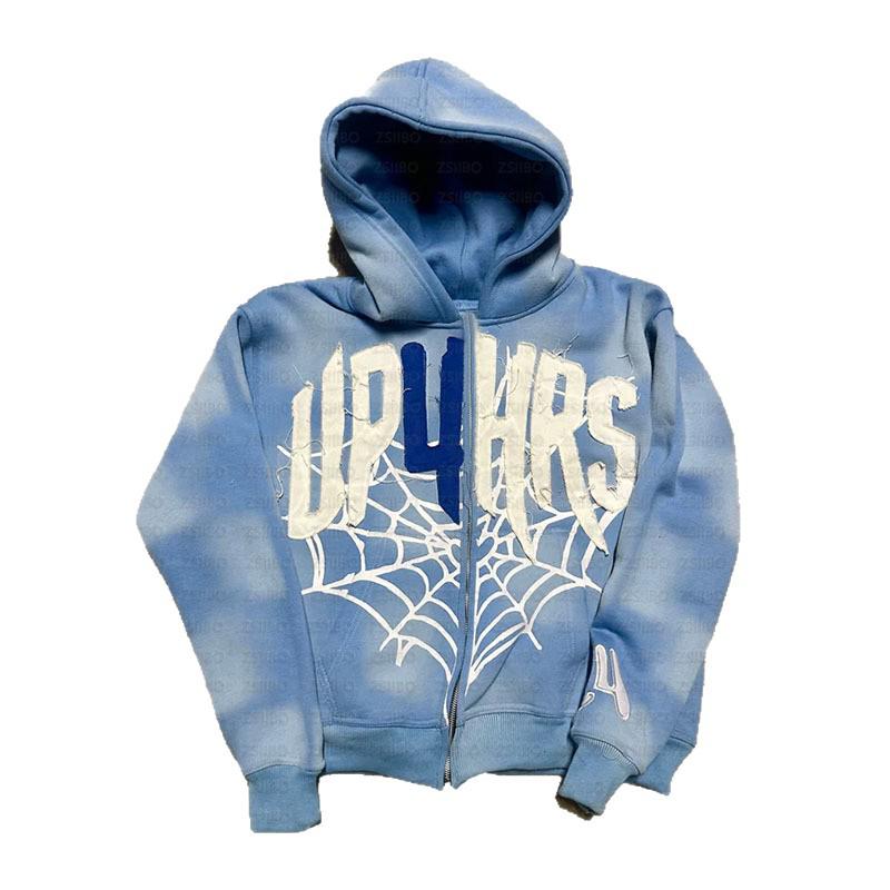 2025 Men's Autumn Spider Web Letter Print Fashion Trend