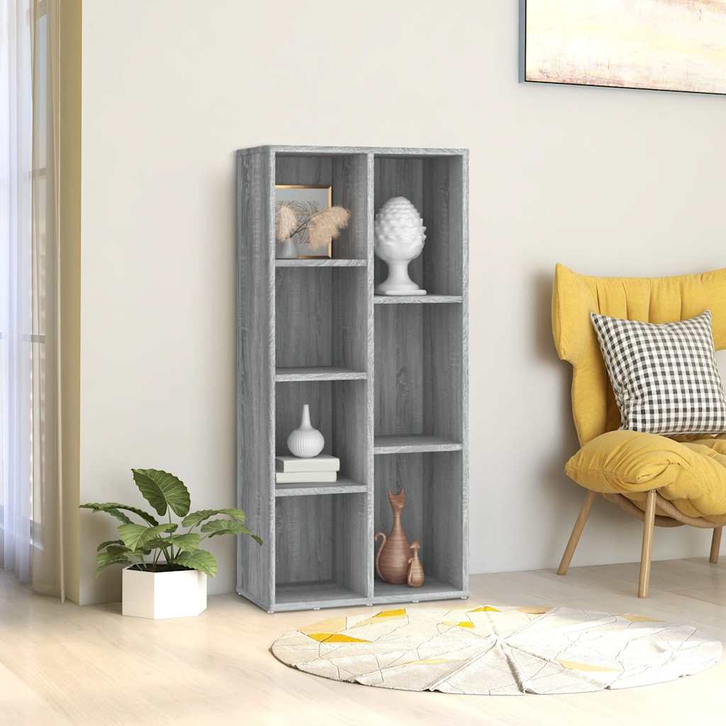 Bookshelf Gray Sonoma 50x25x106 Cm