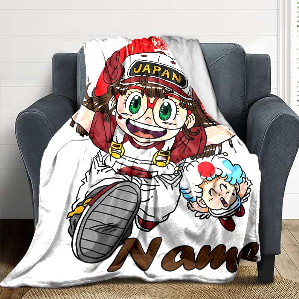 Customiz Name Personality Arale Norimaki Blanket Soft &Warm Sofa Office Bed Travel Lunch Break Blanket, Gift Suitable for All Seasons