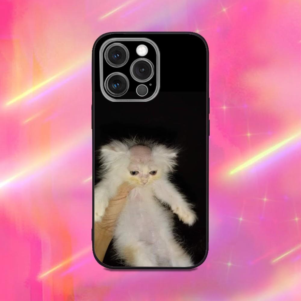 Funny Cute Cat Phone Case For iPhone 17 16 15 14 13 12 11 Pro Max Mini SE 7 8 Plus 17E Air Shockproof Non-Slip Soft Back Cover