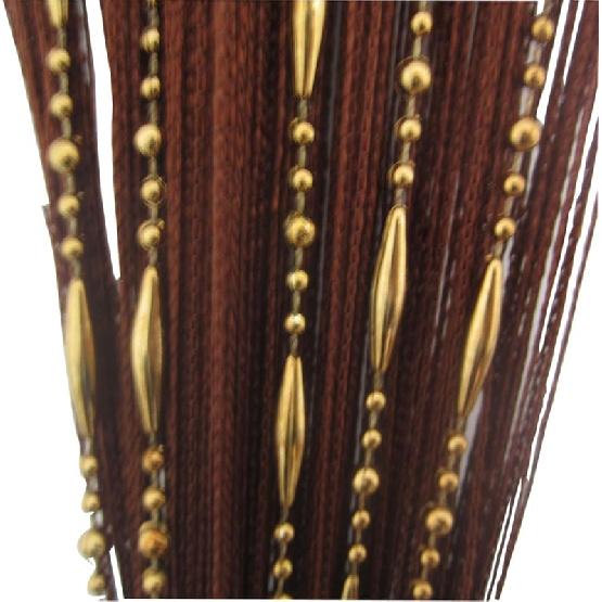Tangpan Decorative Dew Drop Beadeds Door Curtain Divider (Brown)