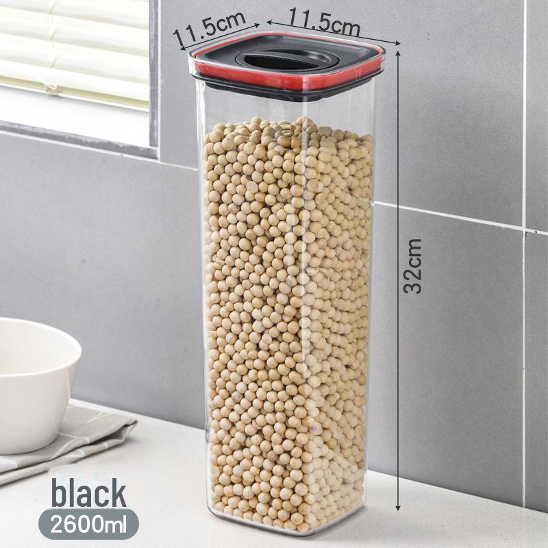 Food-Grade Transparent Plastic Storage Jar - Sealed for Kitchen Snacks & Grains