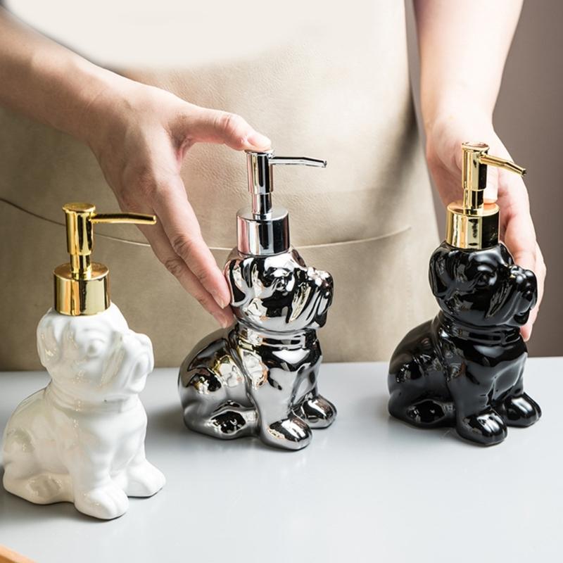 Keramická lahvička na mléko Dávkovač mýdla pro domácnost Nárazuvzdorný design Držák na nádobu na tekutiny pro domácí koupelnu