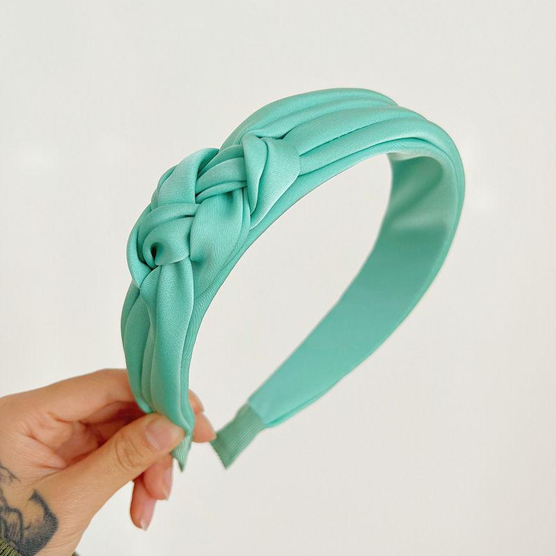 Simple Pleated Hair Accessories Woven Twisted Headband Fashion Pure Color Headdress