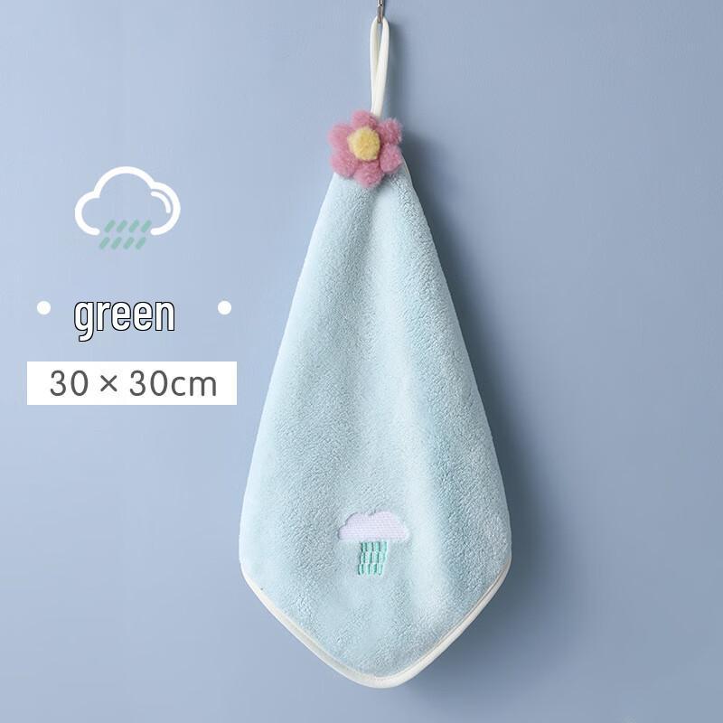 Alliance Coral Fleece Flower Hand Towel