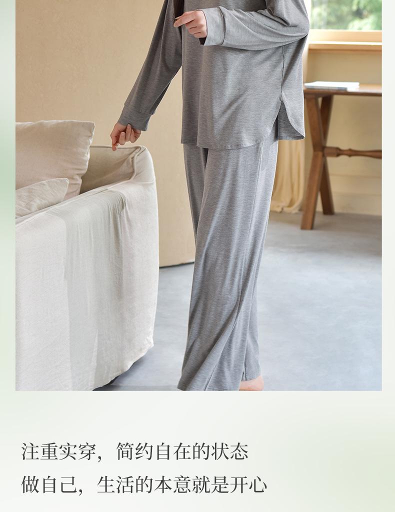 Couple's Pajama Set - Women's Spring/Autumn Modal Long Sleeve Soft Skin-Friendly Casual Outerwear, Men's Home Furnishing Set
