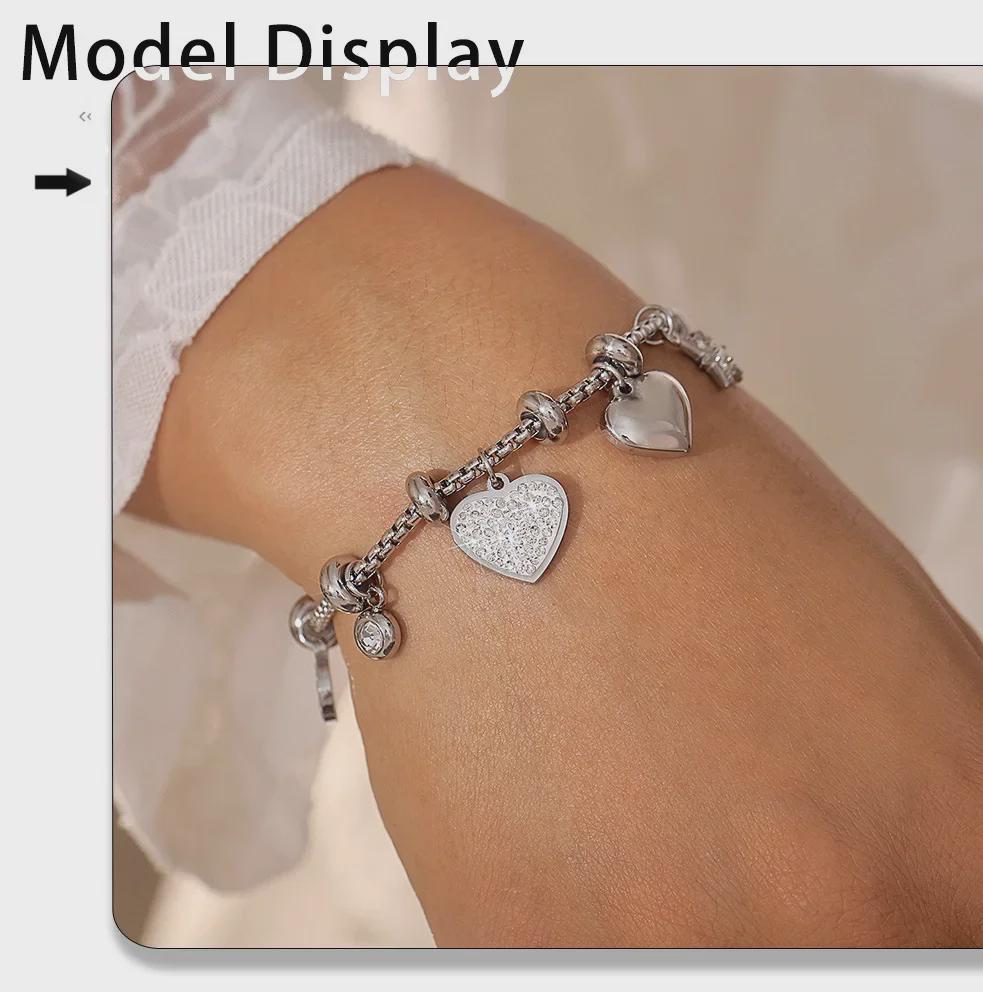 Elegant Love Diamond Bracelet: 18k Gold-Plated Titanium Steel, Niche Design, Perfect for Couples