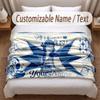 Billie Eilish Printed Flannel Blanket Custom Name Text Soft Warm Throw For Bedroom Holiday Gift