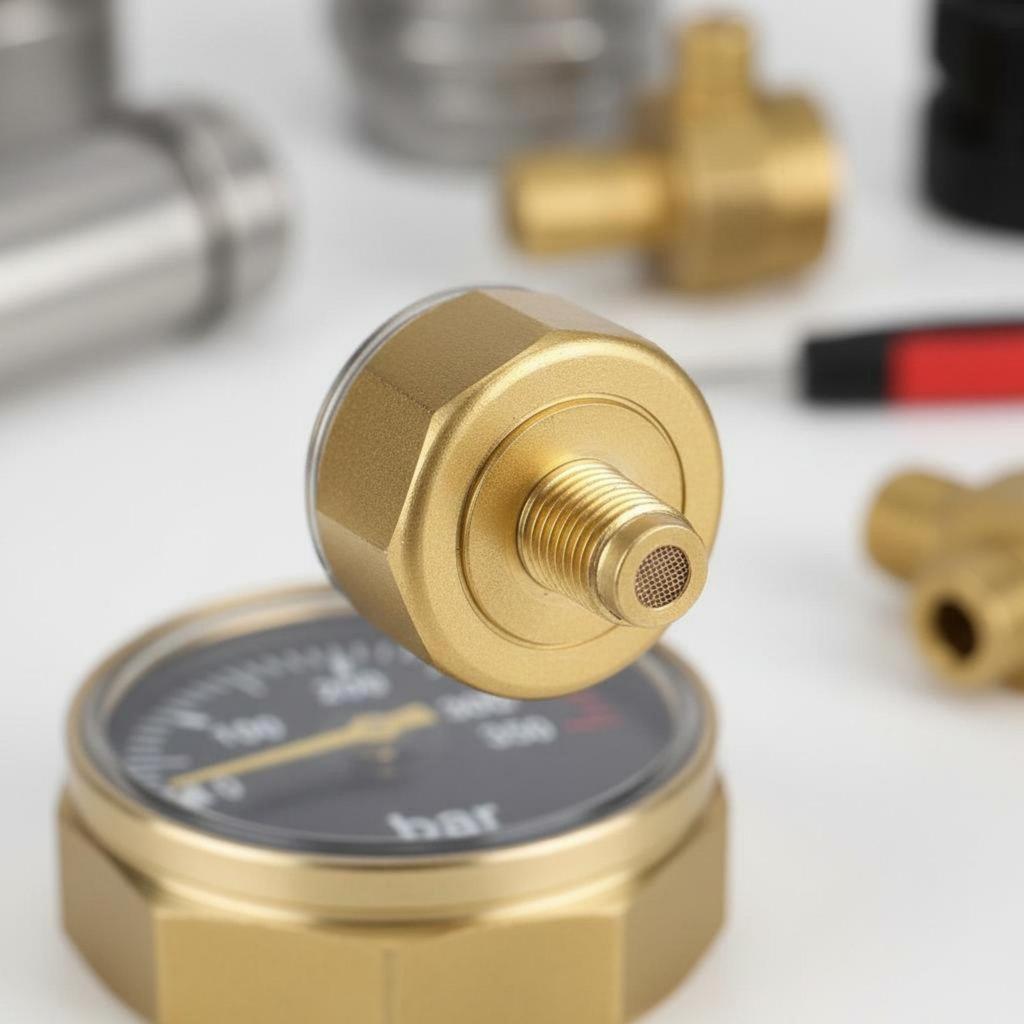 0-350 Bar Pressure Gauge Waterproof Anti-Shock Threaded Gauge for Divers