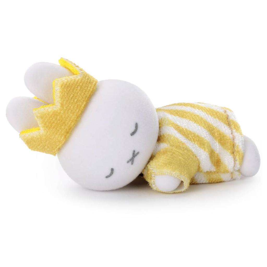 Takara Tomy Arts (TAKARATOMY A.R.T.S) Bruna  Miffy 70th  Gold & Black  Sleeping Friend  Flocked Mascot  Miffy (Crown Border)
