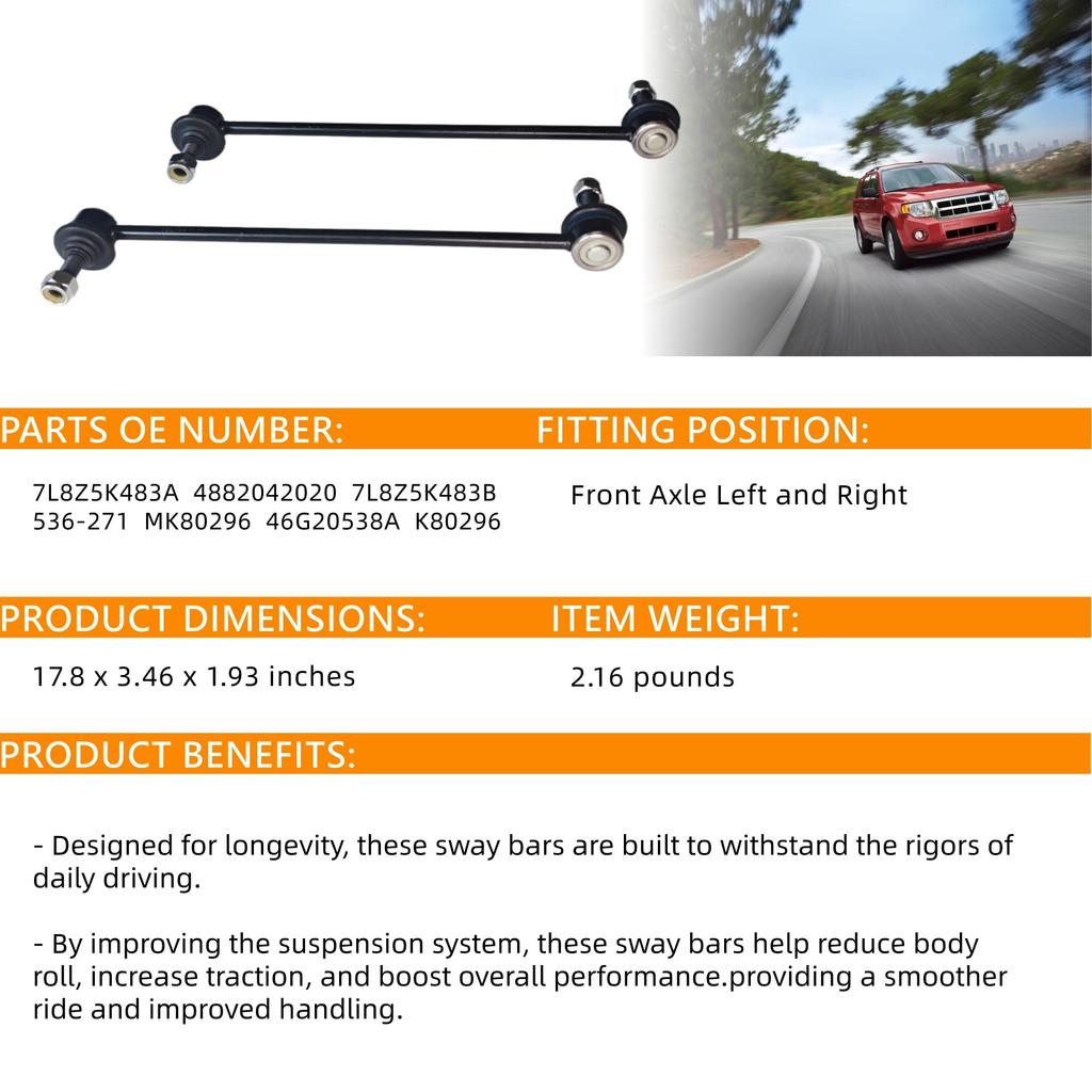 K80296 Stabilizer Bar Link Front Left and Right For Ford Escape For Mazda Tribute For Galant For Rav4 OE 7L8Z5K483A 4882042020