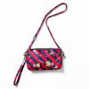 Three-layer zipper wallet, crossbody phone bag, patterned coin purse, Harajuku fashionable clutch, versatile for commuting