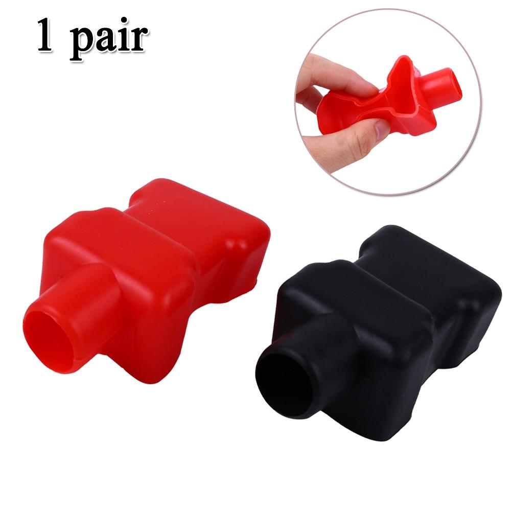 Accessories Battery Terminal Cover Set Auto 2Pcs Rubber Wear resistant