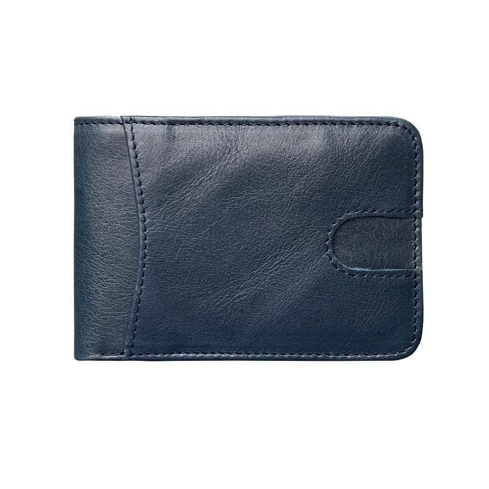 Sewn Large Capacity Thin Leather Wallet PVC Solid Color Retro Money Bag Anti-lost Classic Men Coin Purse Gift