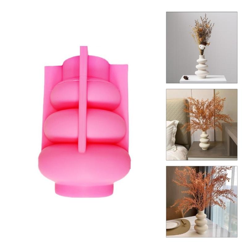 Silicone Vase Molds,Circles Epoxy Resin Casting Molds for DIY Crafts Vase,Home Decors Dry Flowers Holder Bottle Mold