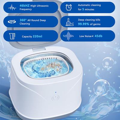 Ultraschallreinigungsgerät für Zahnersatz, Schmuckreiniger, Hochfrequenz-Ultraschallreinigungsbad für Zahnspangen, Mundschutz