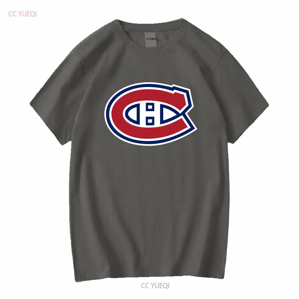 Montreal Canadiens Logo Aktives T-Shirt Lustiges T-Shirt Amerikanischer Vintage-Stil Gewaschen Atmungsaktiv Unisex Leicht für Männer Vielseitig Dehnbar