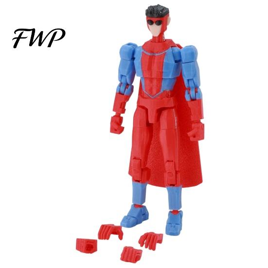 Collectible Posable Figure 3D Printed Action with Accessories Cartoon Character Model Movable Joints Decoration Gift for Animation Lovers Toy