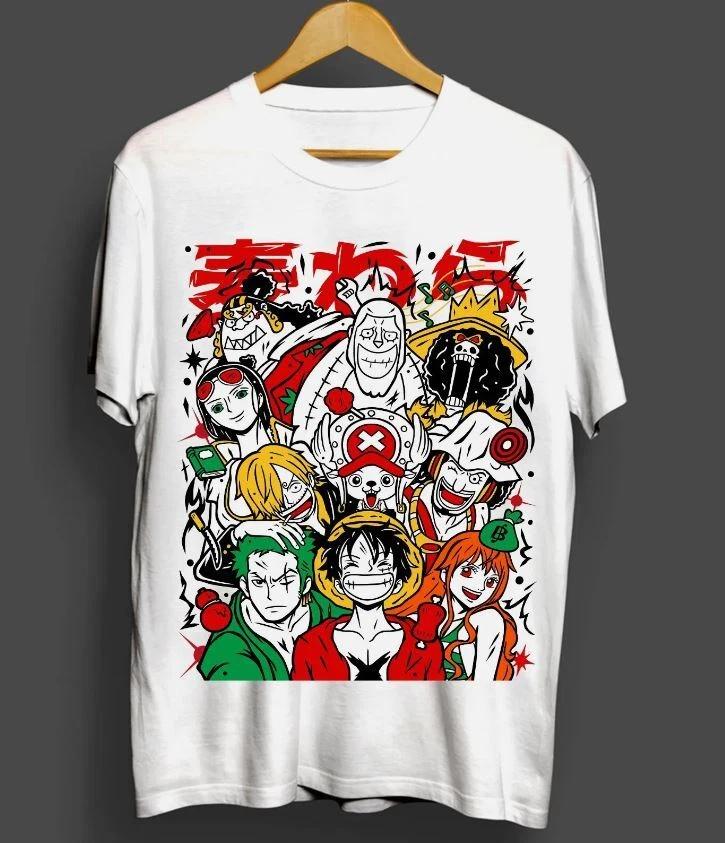 Luffy Sauron ONE PIECE T-shirt European Summer Print Two-dimensional Men's Summer New Men's and Women's Streetwear
