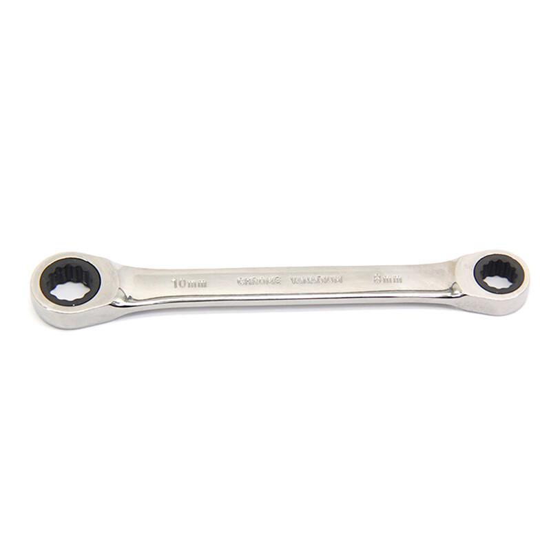 ENDURA Fully Polished Double Ring Ratchet Wrench 8x10mm