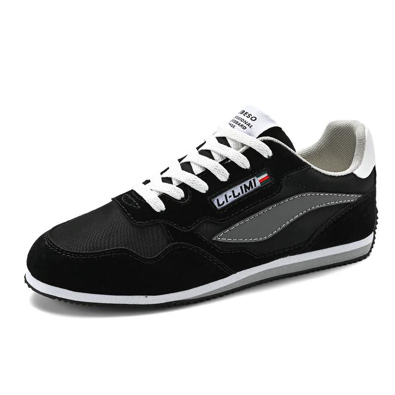 Leather Sports Shoes Men'S Casual Breathable Knot Shoes Vintage Sneakers Men'S Flat Shoes Comfortable All Season Shoes