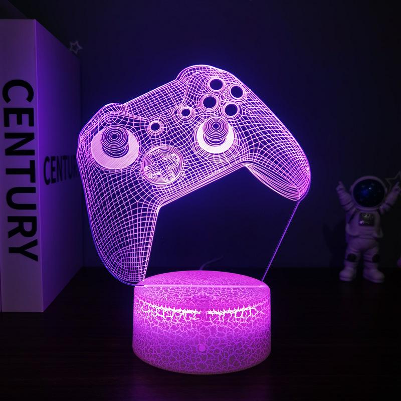 3D Visuelles Spielornament Licht E-Sport Atmosphäre Licht 3D Nachtlicht Gamepad Dekorative Leuchte
