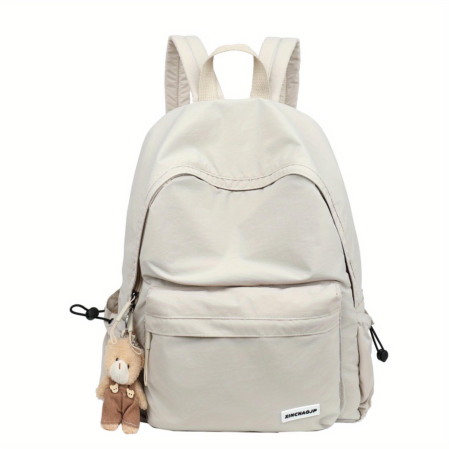 

Легкий женский модный рюкзак - Большая вместимость, многофункциональная сумка-тоут с несколькими отделениями, регулируемые плечевые ремни белый