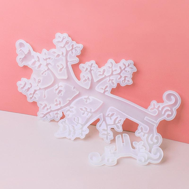 Harzform, Schmuckständer, Silikonhalter, Epoxidformen zum Gießen, baumförmiger Schmuck-Hängeständer, Valentinstagsgeschenke