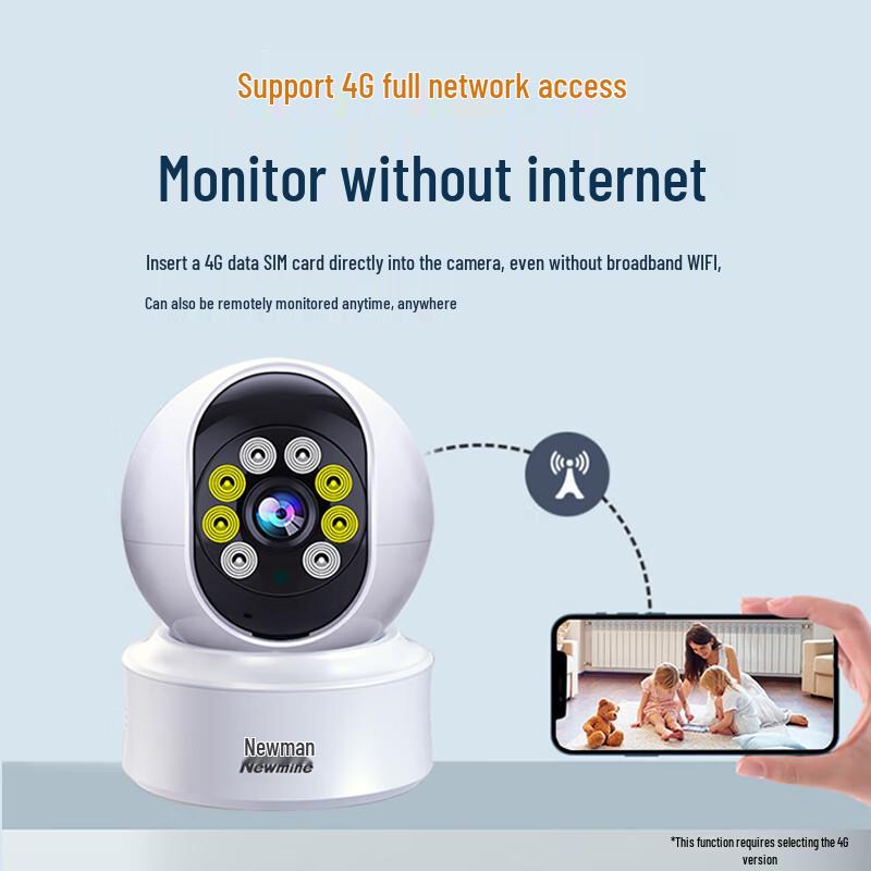 Newman 4G Wireless Smart Home Security Camera CN plug (adapter included)
