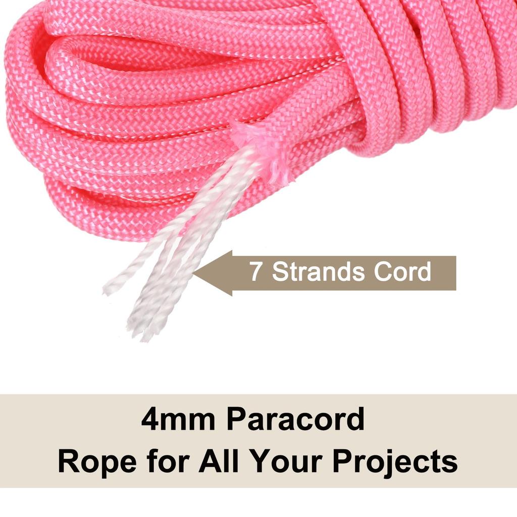 Rebower 550 Paracord Rope 10ft (approx. 3 M) 4mm Thin