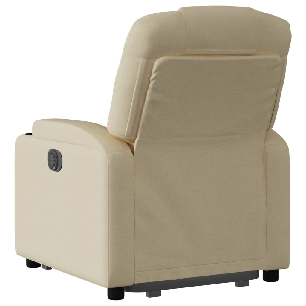 Electric Recliner Chair with Rising Function Cream Fabric