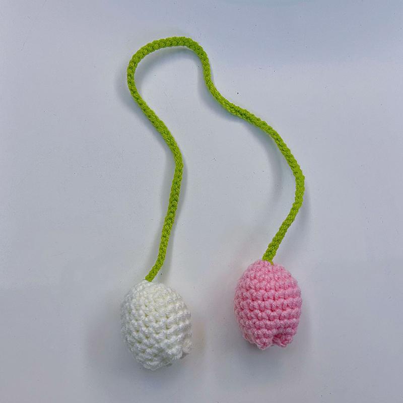 Pingente de Lírio-do-vale Crochê Bolsas de Girassol Tricotadas à Mão Acessórios para Pendurar no Carro Presentes Criativos Produto Acabado