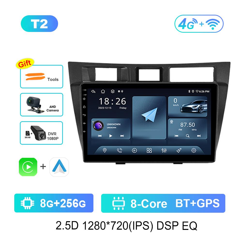 Carplay for Toyota Mark II 9 GX110 2000 - 2007 Android OS Car Audio Multimedia Player BT GPS Navi 4G+WiFi Head Unit IPS Screen