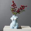 Creative Body Vase Indoor Home Decoration Ornaments Ceramic Hydroponic Vase Plant Pot Gardening Supplies