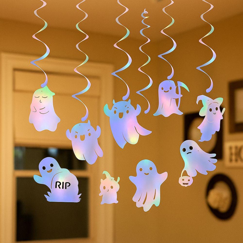 Paper Ghost Hanging Garland Colorful Spiral Banner Birthday Celebration