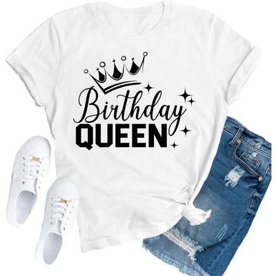 Narozeninová trička pro ženy Narozeninový tým Královny Tričko B-Day Koruna Trička Top