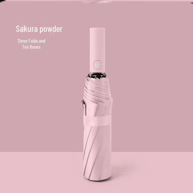 Parapluie pliant automatique coréen à double usage pour étudiantes - Protection contre le soleil et la pluie, résistant aux UV, grand.