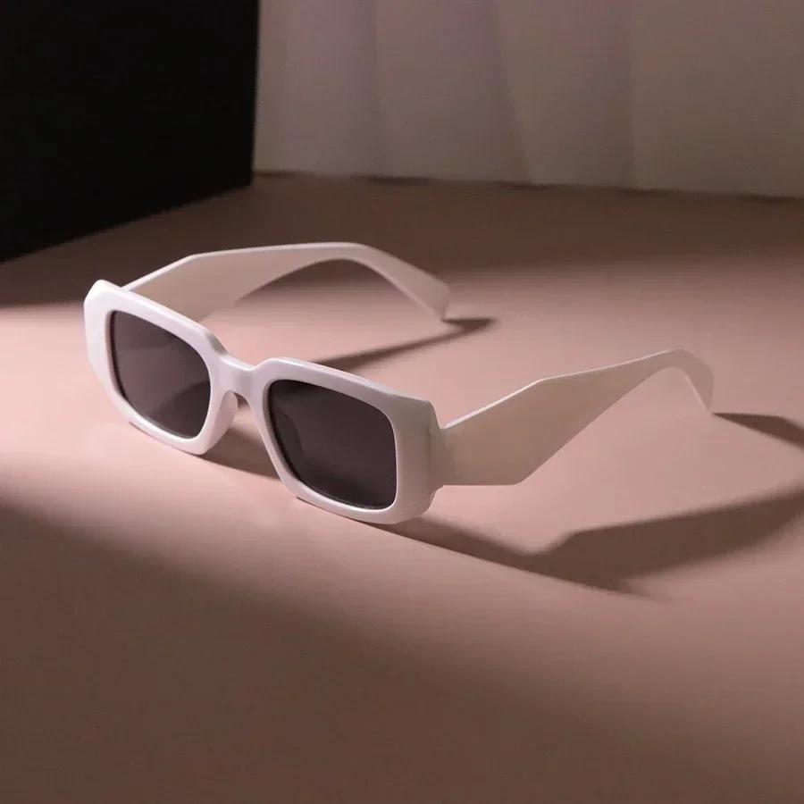 Óculos de Sol Retangulares Moda Feminina Masculina Quadrados Vintage Estilosos Óculos de Sol Grandes Femininos Espelhados Óculos para Uso Externo