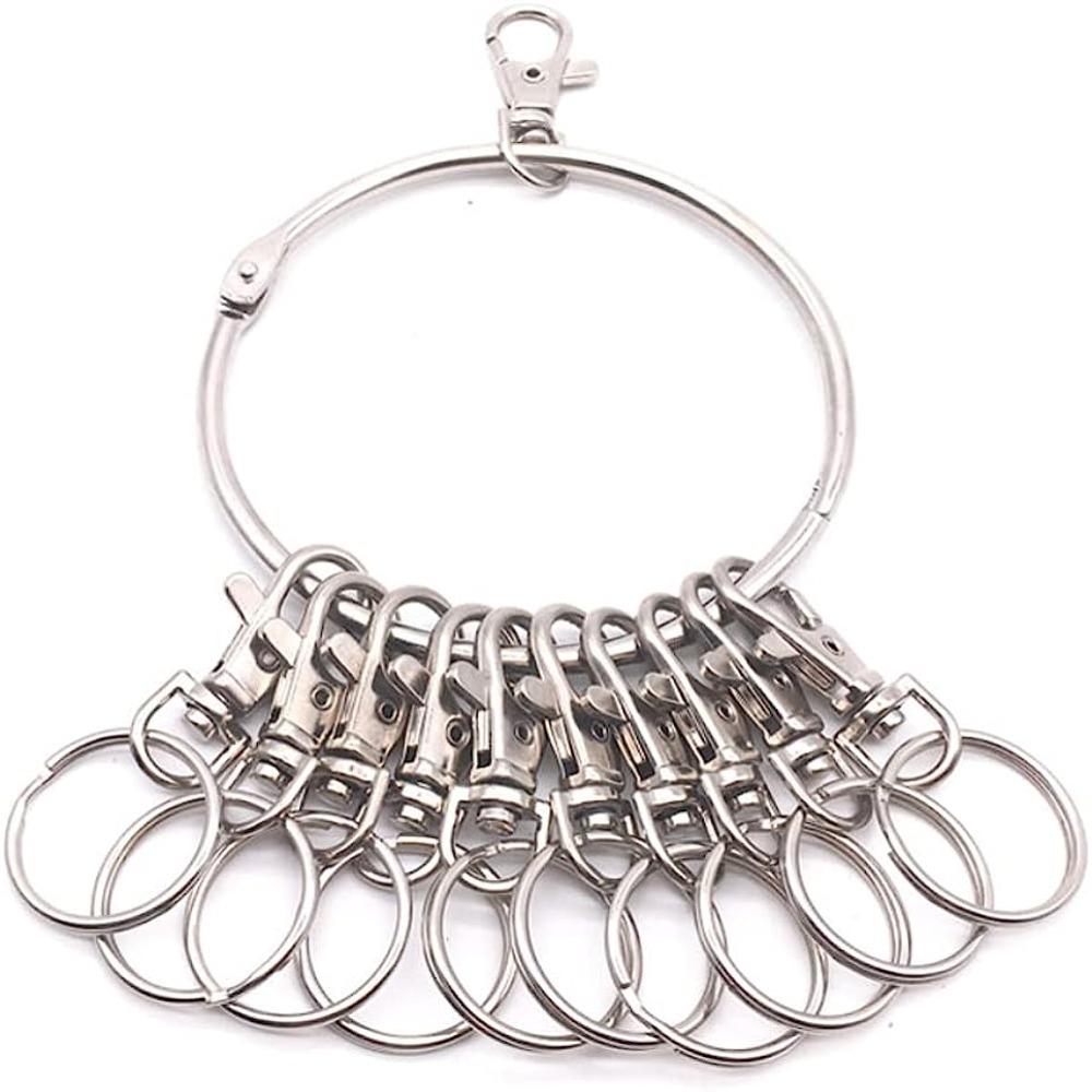 

серебристые брелки металлические поворотные застежки большие склады брелок для ключей офис